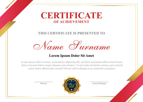 Certificate Template Business Training Achievement with Elegant and luxurious certificate awards template Diploma Editable Template