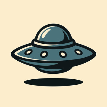 vector art of UFO flying saucer, which is a type of disc-shaped Unidentified Flying Object (UFO) .