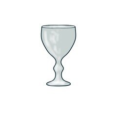 empty glass isolated on white
