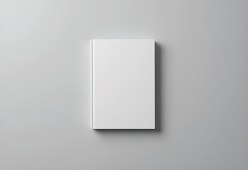 Minimalist White Notebook on Light Gray Background – Top-Down Flat Lay