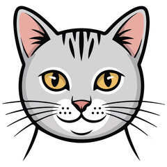 Cat outline illustration art vector isolated white background