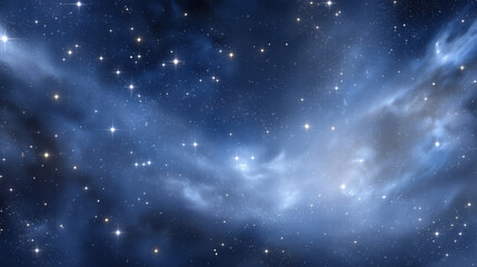 Fototapeta premium Starfield in Deep Space with Shining Stars and Ethereal Glow