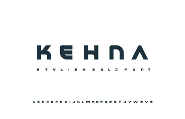KEHNA, Stylish Bold Letter Font design, creative logo, font, typography font logos fashion vector illustration