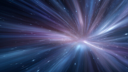 Fototapeta premium Dynamic 3D Illustration of Abstract Space Hyperjump