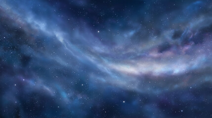 Fototapeta premium Deep Space Banner with Nebulae and Starfield Background
