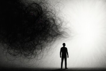 Obraz premium Overcoming anxiety through cognitive behavioral therapy in a transformative setting