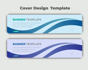 Set abstract horizontal gradient background web banner design template