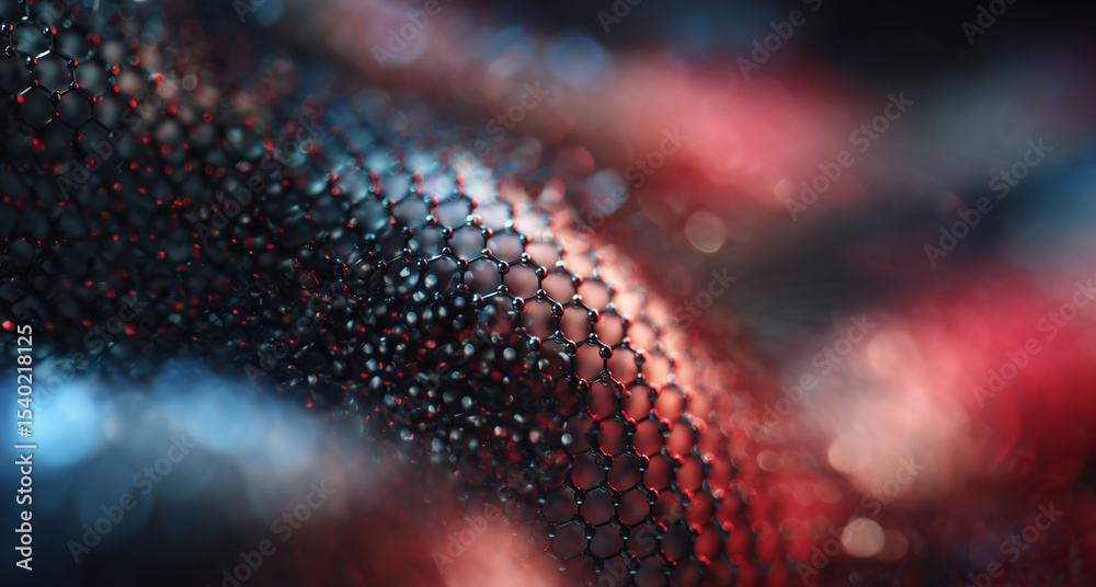 Fototapete A close-up view showcases the intricate structure of advanced smart materials, emphasizing their adaptability and transformation properties.