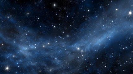 Fototapeta premium Deep Space Starfield Illuminated by Distant Stars and Cosmic Void