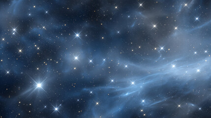 Fototapeta premium AstarfieldinDeepSpaceIlluminatedbyDistantStars