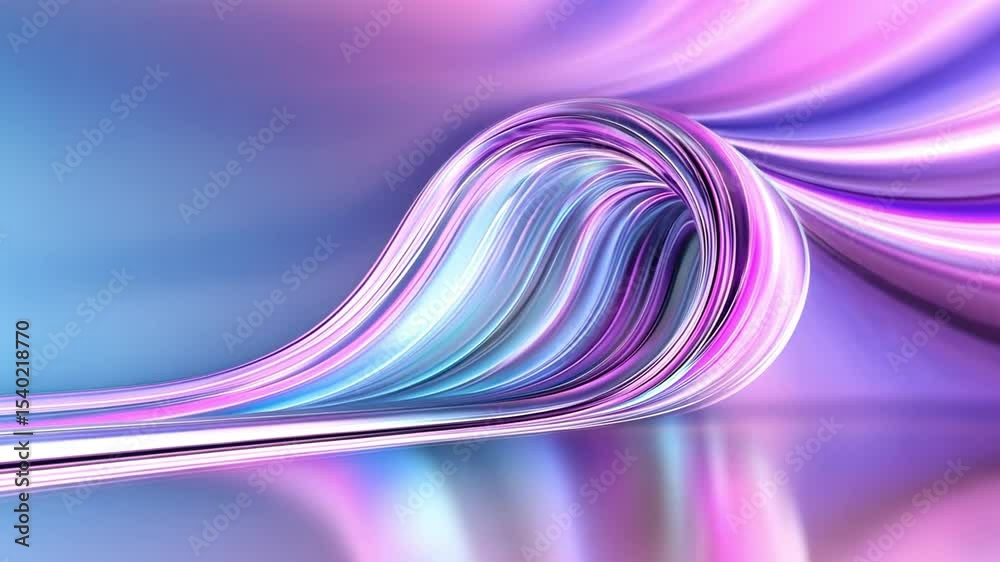 Poster Abstract Wave: Captivating abstract design featuring a swirling, ribbon-like form with soft, flowing lines. The elegant composition evokes a sense of motion and fluidity.