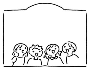 子供達の手描きフレーム