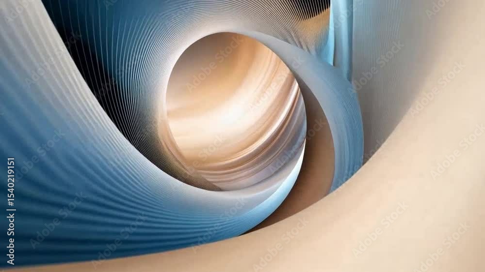 Poster Dynamic Flow: Captivating abstract visuals of a mesmerizing curve showcasing elegant movement. Evokes the concept of movement and fluidity with lines and patterns.