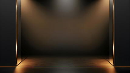 Modern background with golden lights