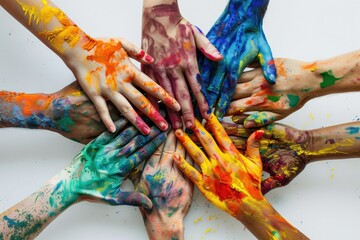 High Definition Picture of Hands Together Colors United