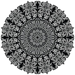Traditional and Cultural Beautiful pattern design. Simple mandala design for book page. 