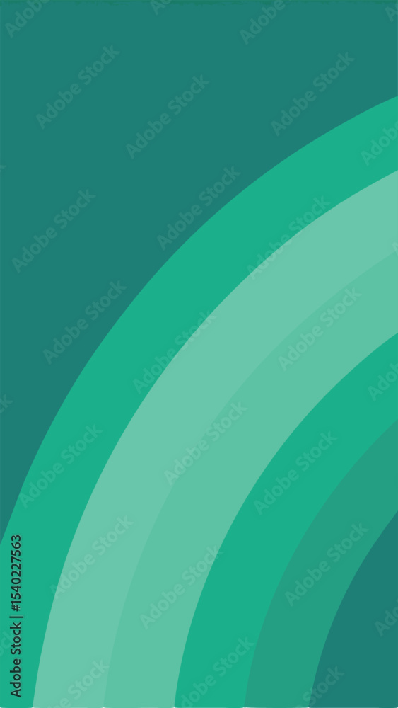 Poster abstract green curved lines overlapping to create a gradient on white background