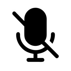 Microphone off icon vector illustration