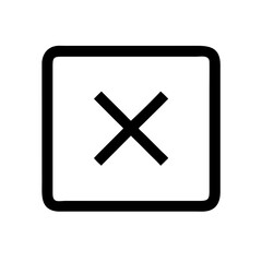 Obraz premium Minus with x icon vector illustration