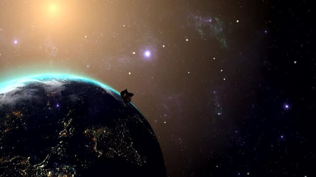 Meteorites or fragments before entering the dense layers of the Earth's atmosphere.
Space bodies, Meteorites or fragments approaching the Earth
