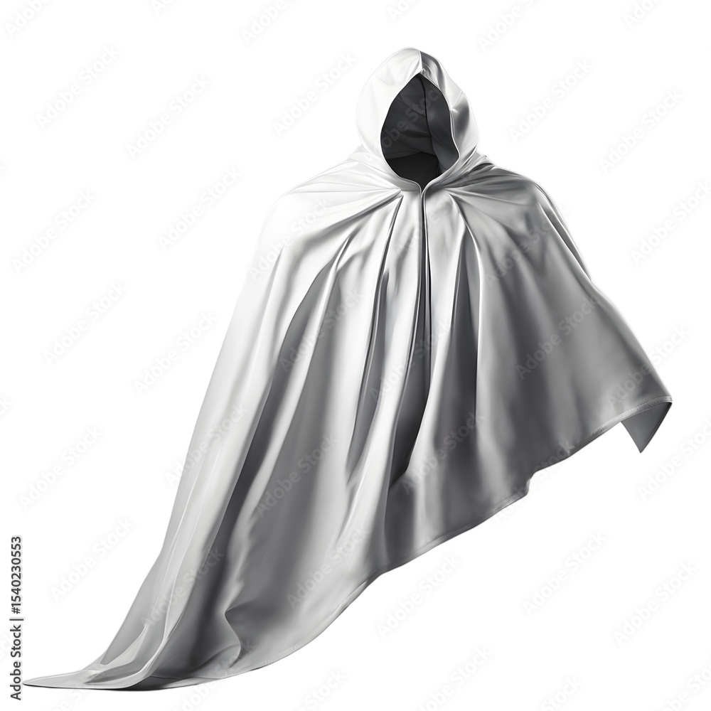 Poster a superhero-style cape folded neatly, isolated on a empty plain background