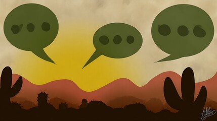 Desert communication landscape conversation in the west
