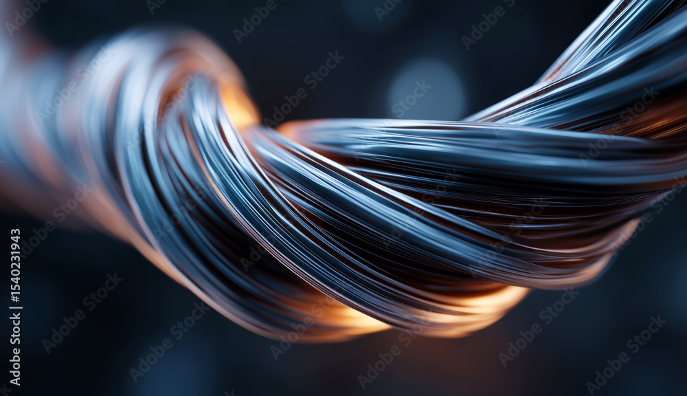 Poster A close-up view showcases a twisted formation of smart materials and shape memory alloys.