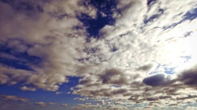 sky timelapse of overcast - mysterious background with clouds