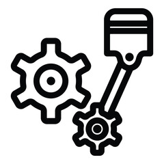 machine icon element for design