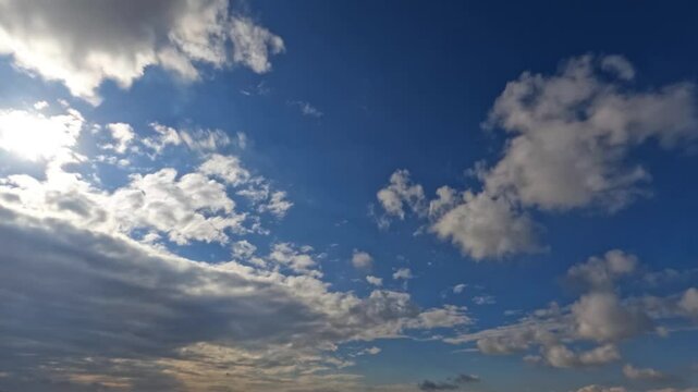 timelapse of the sky of overcast - gloomy bg with clouds