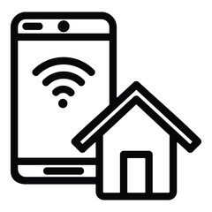 Smart House  Icon Element For Design