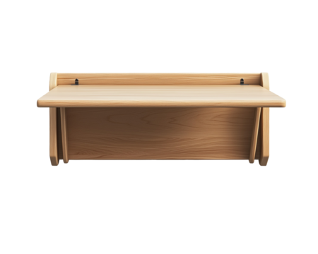 Wooden wall mounted desk