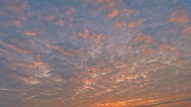 timelapse clip - nice gold sundown with overcast - loop video