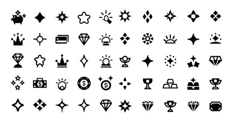 Wealth and Financial Growth Line Icon Set – Thin Linear Vector Symbols of Money, Investment, Real Estate, Piggy Bank, Diamond, Crown, Credit Card, and Trophy for Finance and Luxury Concepts