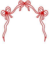 Whimsical lavender bow frame with flowing ribbons, perfect for invitations, greeting cards, scrapbooking, and cute feminine designs. Coquette and pastel aesthetic.