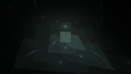 Sfondo nero con forme geometriche e astratte
