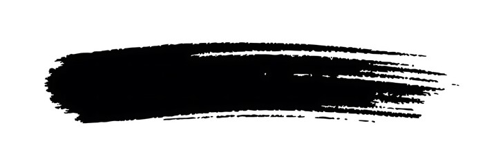 Black Ink Brush Stroke: Abstract Texture Design Element for Artistic Projects