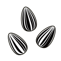 シンプルなひまわりの種のイラスト