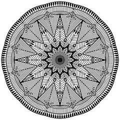 Black and white beautiful mandala design. Traditional and Cultural Beautiful Mandala Pattern Design.   