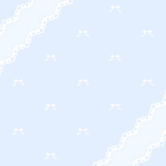 ハートのダイアゴナルレースリボンスクエア背景⭐︎