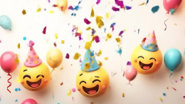 Happy Emojis Birthday Party.
