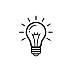 Brain in Light Bulb Icon - Idea and Creativity