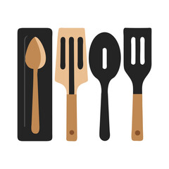 wooden kitchen utensils
