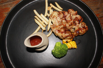 grilled chicken breast with vegetables
