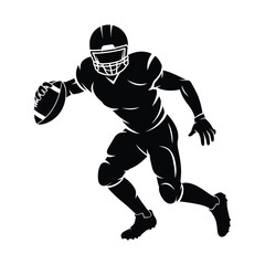 American Football Player Silhouette Vector Graphic © tarek