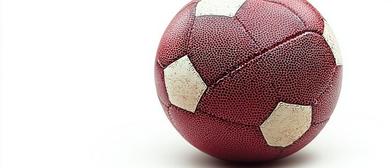 Worn Soccer Ball Isolated on White Background