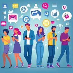 People Communicating Using Mobile Devices