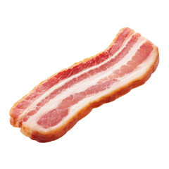 Fresh Bacon Slice Isolated on White Background Perfect for Culinary and Food Photography Usage Transparent background or png