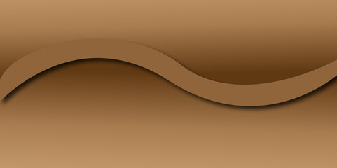 Abstract brown background with flowing wave pattern and golden accents