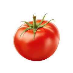 Fresh and Juicy Red Tomato Isolated on White Background Perfect for Culinary Use and Food Photography Transparent background or png